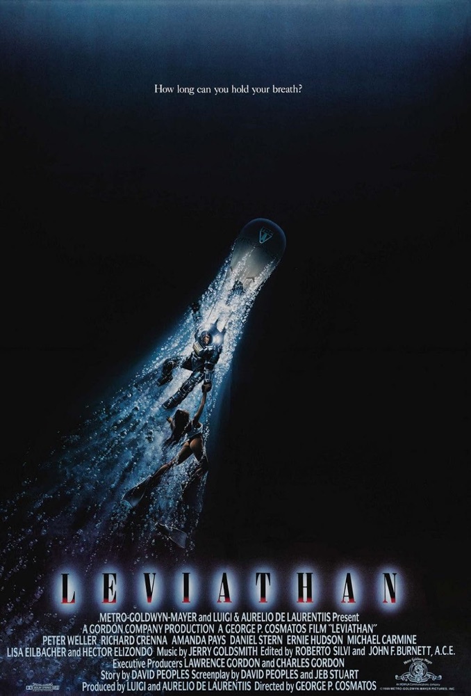 Leviathan 1989 on VHS movie cover