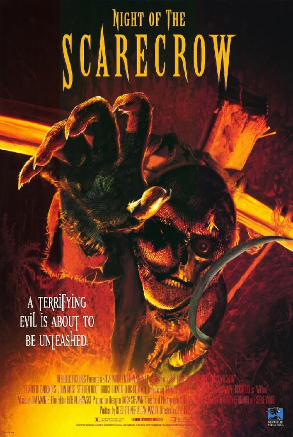 Night of the Scarecrow 1995 on VHS movie cover